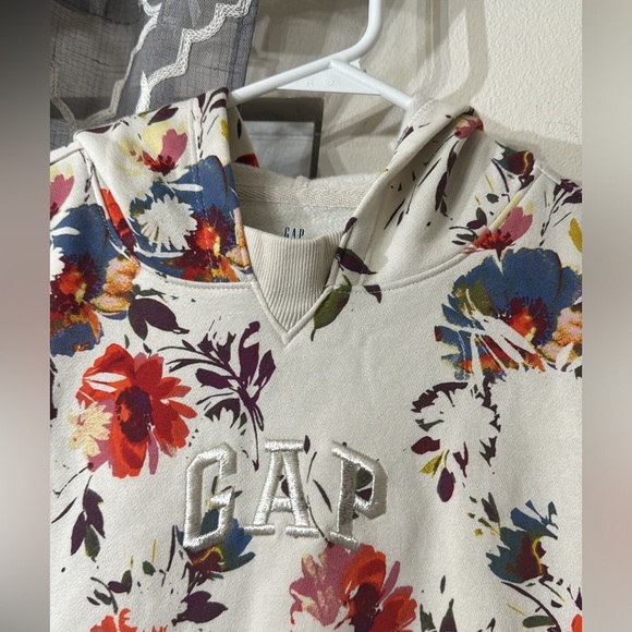 Gap Logo Floral Hoodie size 12 - Picture 2 of 7